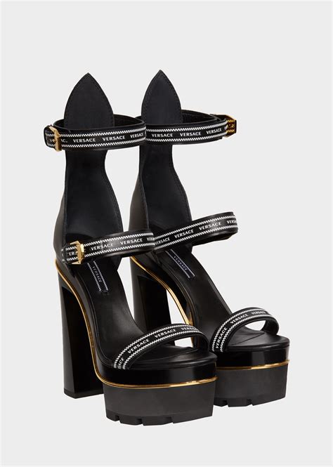 versace triple strap platform|versace shoes for women.